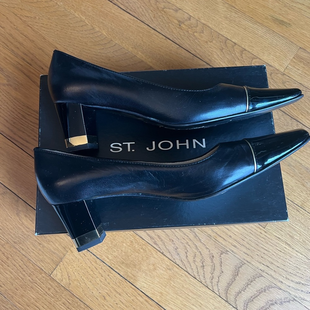 St John Tina black heels size 9.5 - Picture 4 of 8